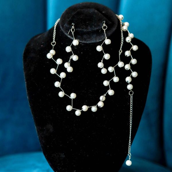 Adjustable Necklace Bracelet Set Stunning Multi-layered Pearl Jewelry Set Elegant Necklace Adjustable Necklace Bracelet Set Stunning Multi-layered Pearl Jewelry Set Elegant Necklace